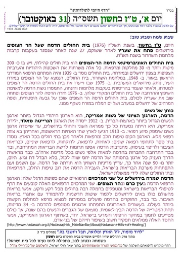 טז חשוון ה'תשסה