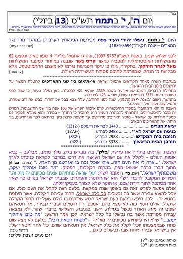 י' תמוז ה'תשס